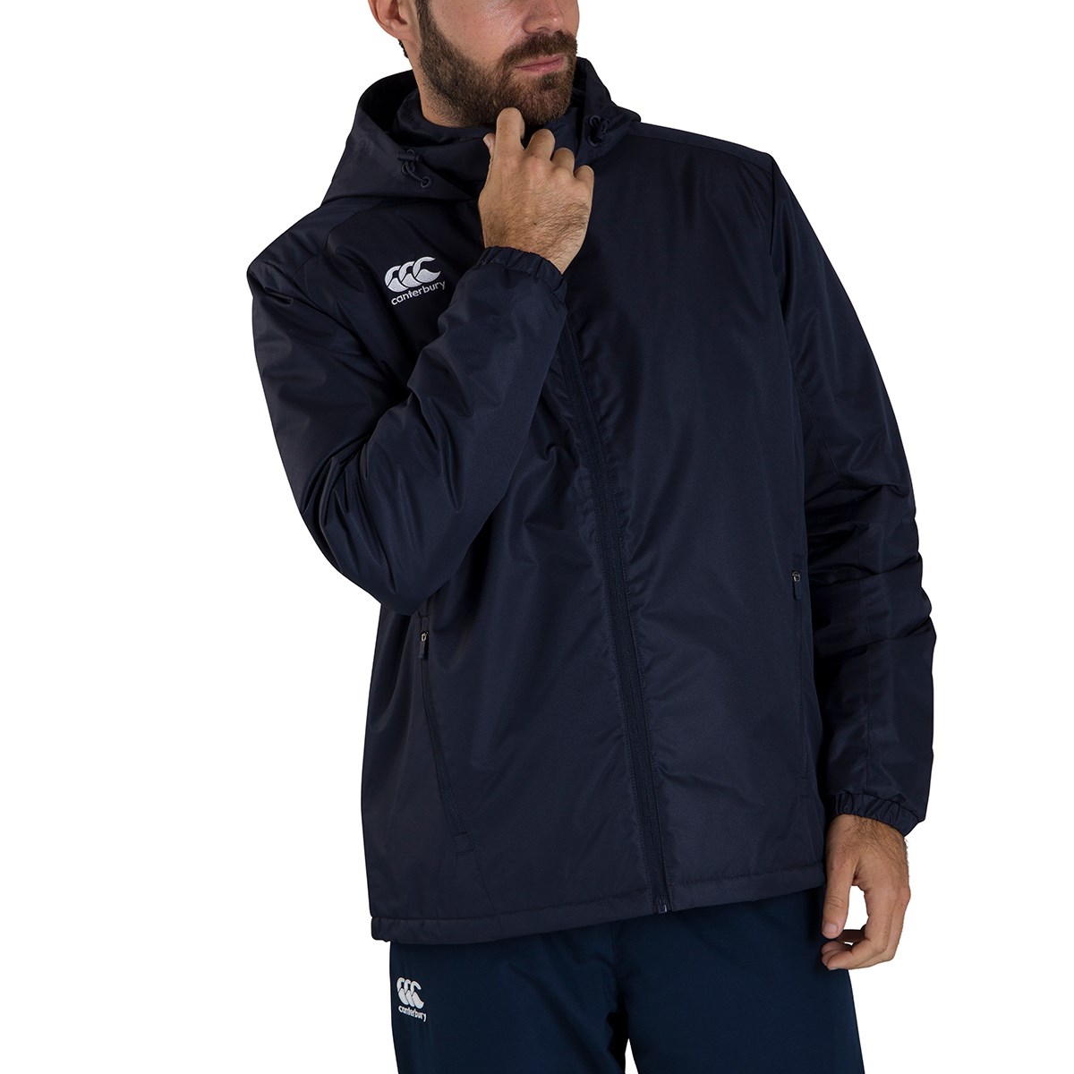 Canterbury Club Vaposhield Stadium Jacket Navy - Front