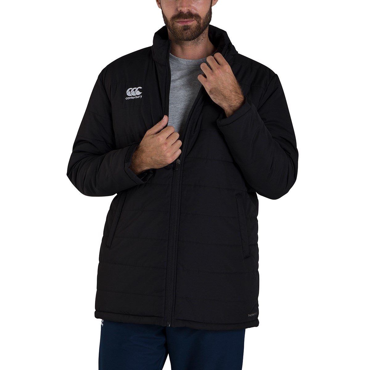 Canterbury Club Thermoreg Padded Jacket Black - Front