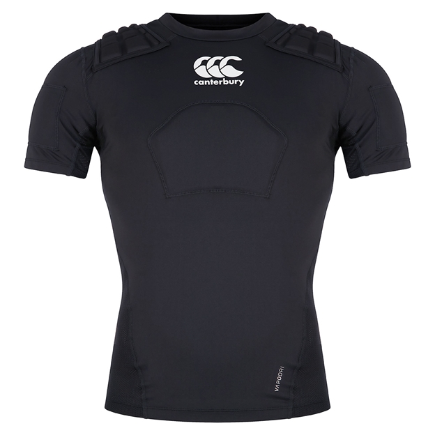 Canterbury Adults Pro Rugby Shoulder Pads - Black - Front