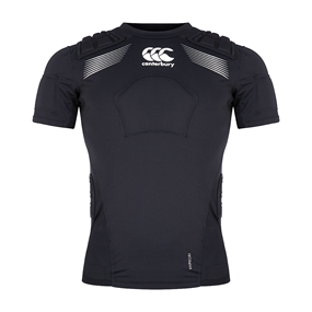 Canterbury Adults Elite Rugby Shoulder Pads - Black - Front