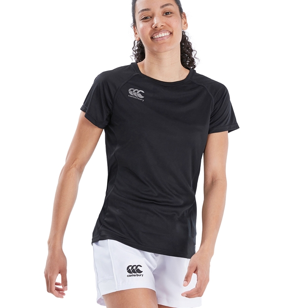Canterbury Womens Superlight Training Tee - Black - Model Front