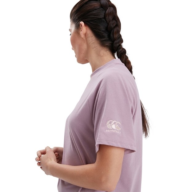 Canterbury Womens Boxy Tee - Elderberry - Sleeve Detail