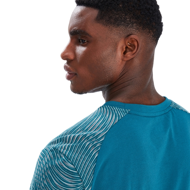 Canterbury Mens Polycotton Graphic Training Tee - Blue Coral - S