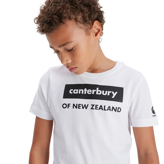 Canterbury Kids Graphic Tee - Black and Bright White - Detail 4