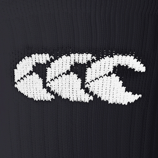 Canterbury Adults Mid Calf Grip Socks - Black - Canterbury Logo