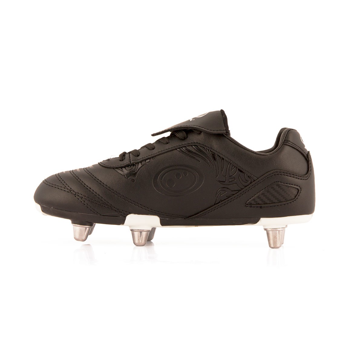 Optimum Kids Razor SG Rugby boots - Black and Silver - Outstep