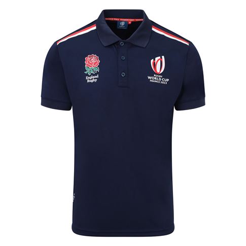 England X Rugby World Cup 2023 Mens Lightweight Polo - Navy - Fr