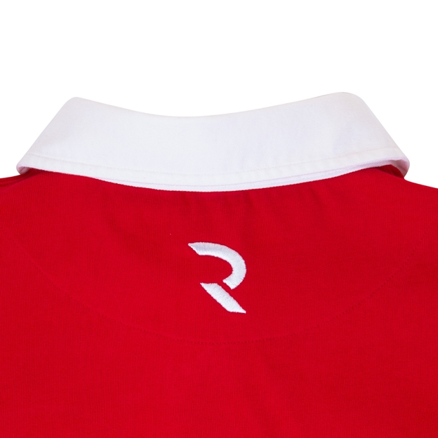 Canada Mens 1864 Origins Rugby Shirt Long Sleeve Red - Collar Back