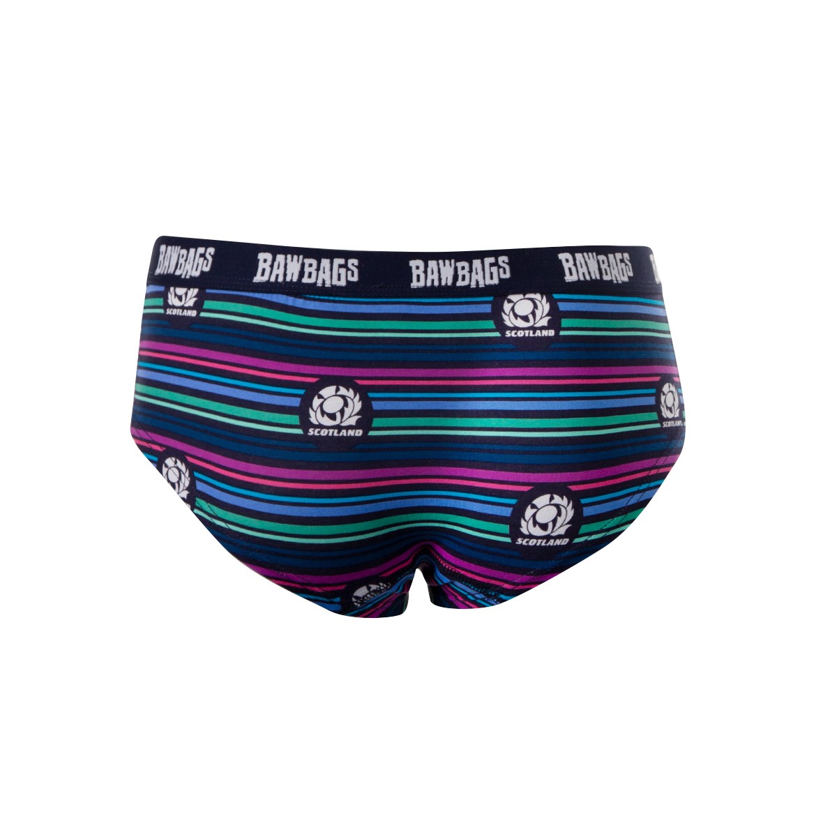Bawbags Scotland Womens Striped Underwear - Navy - Front