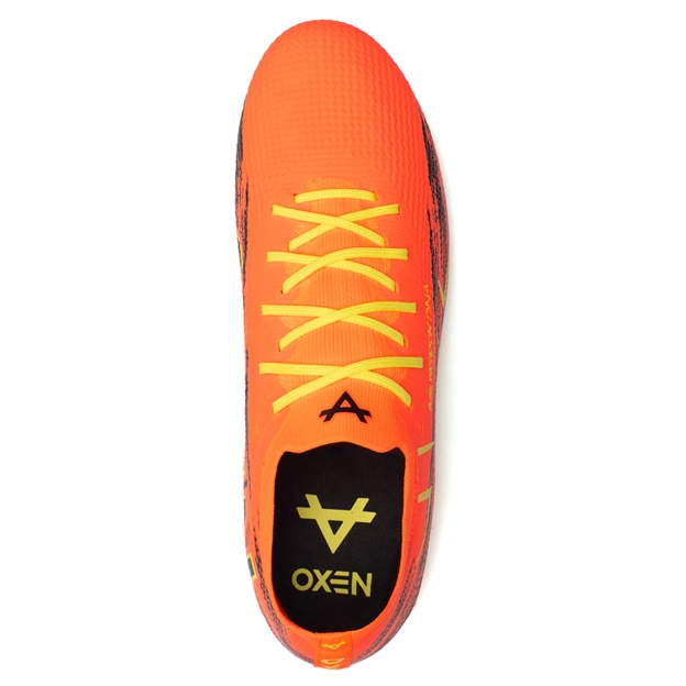Oxen Adults Metasock All Ground Rugby Boots Orange Blaze - Top