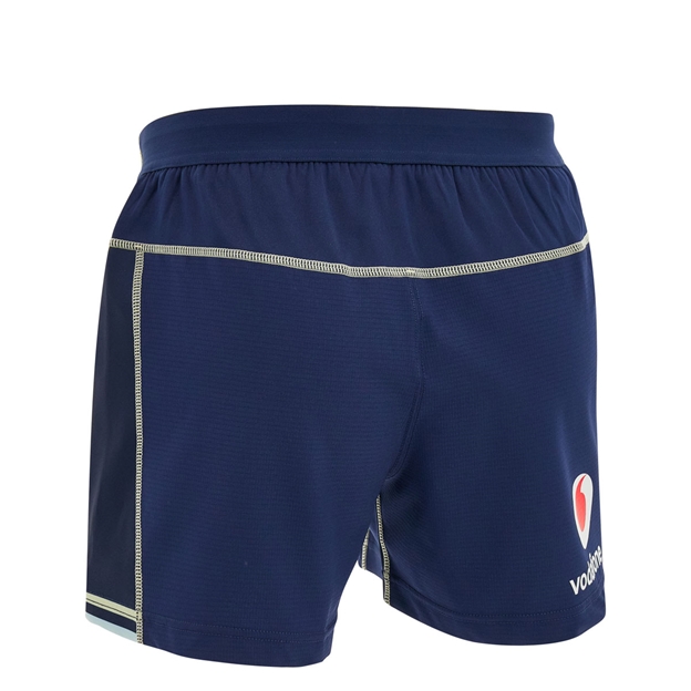 Scotland Kids Home Rugby Shorts 26/27 Navy and Sand - Back View