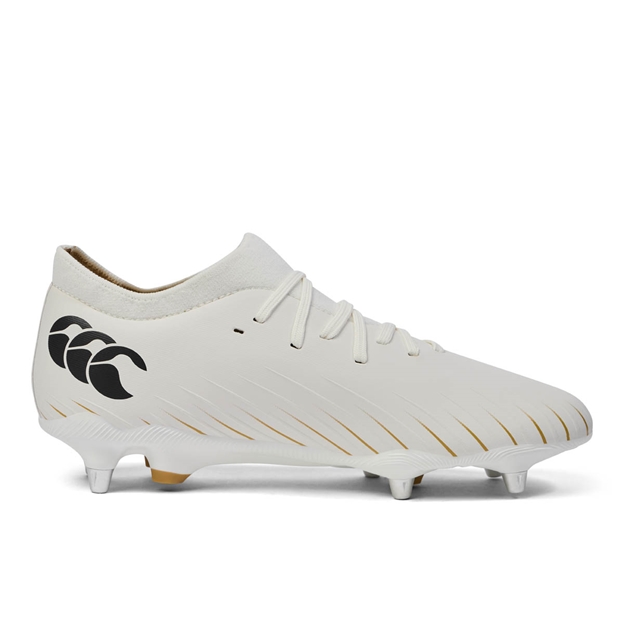 Canterbury Adults Speed Falcon Pro Soft Ground Rugby Boots - White - Instep