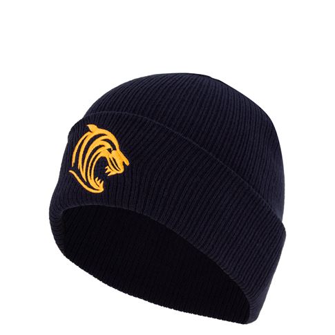 Leicester Tigers Adults Beanie 26/27 Castore Navy - Front View