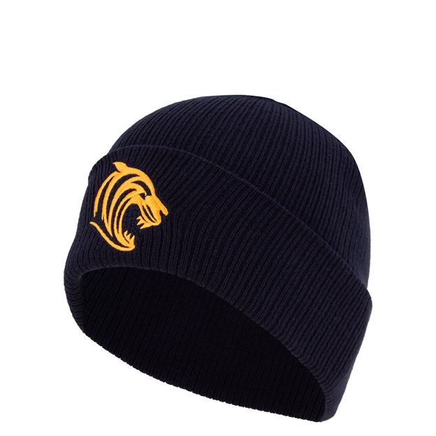 Leicester Tigers Adults Beanie 26/27 Castore Navy - Front View