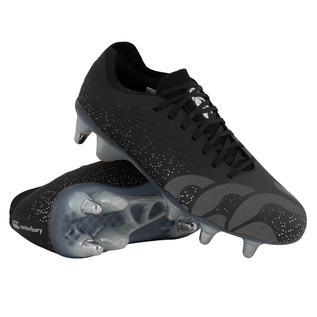 Canterbury Adults Stampede Elite Soft Ground Rugby Boots - Black