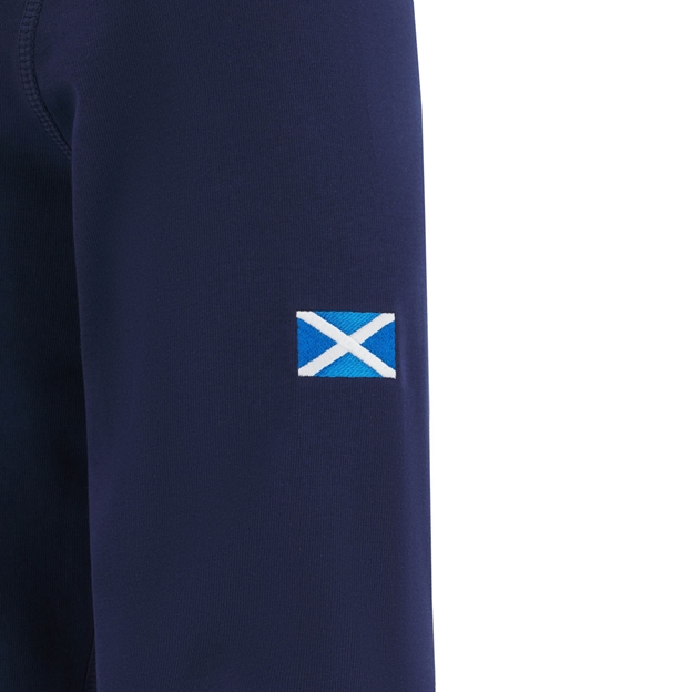 Scotland Mens Home Cotton Rugby Shirt 25/26 Long Sleeve Navy - Scotland flag embroidery on sleeve
