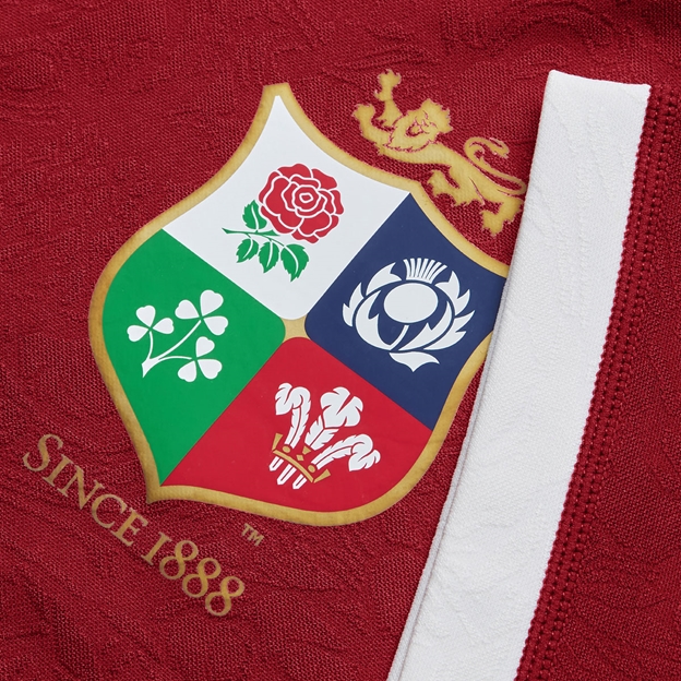 British and Irish Lions Adults Rugby Shirt Red - Crest