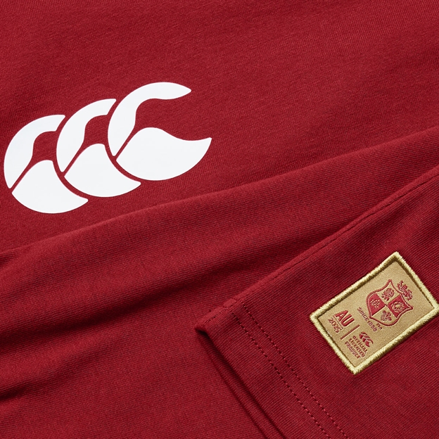 British and Irish Lions Womens Cotton T-Shirt Red - Official Product