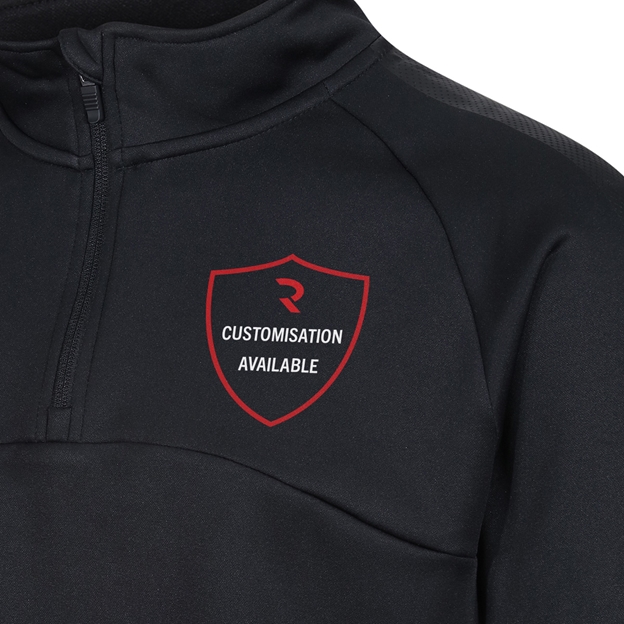 Rugbystore Adults Performance 1/4 Zip Midlayer Top - Customise Detail