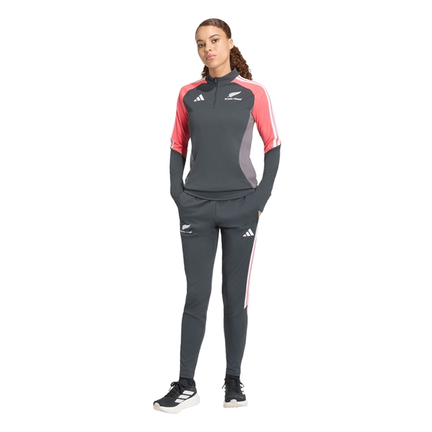 Black Ferns Womens Training Quarter Zip Top 26/27 Carbon - Model Full Front View