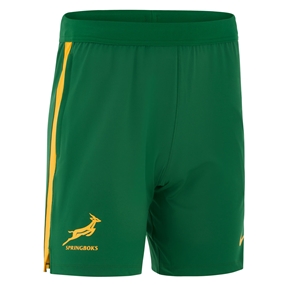 South Africa Springboks Mens Training Shorts 26/27 Gorge Green - Front View