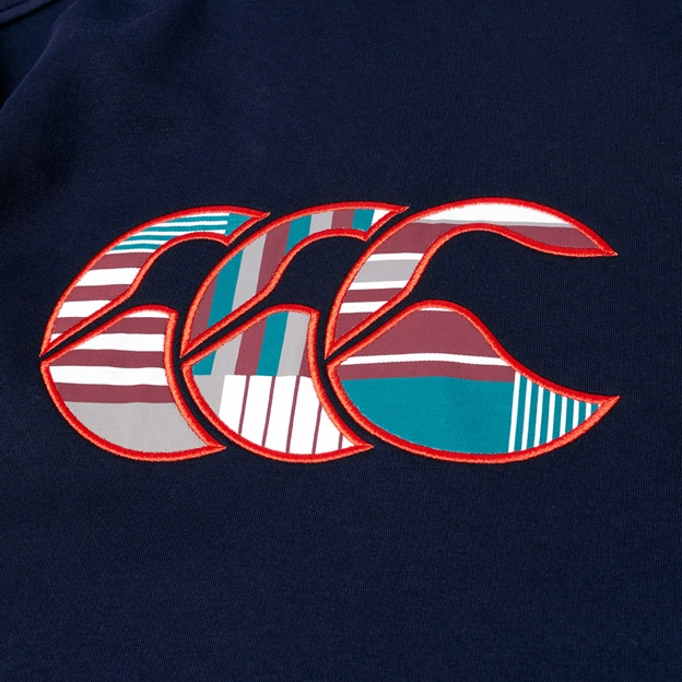 Canterbury Mens Uglies Hoodie Navy - CCC Uglies Logo Close-up