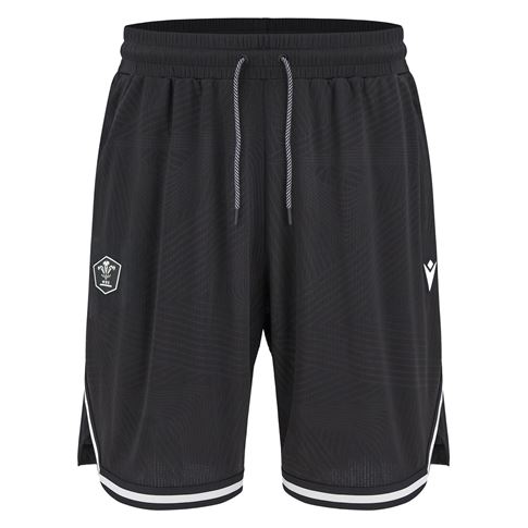 Wales Mens Training Shorts 26/27 Black - Front View