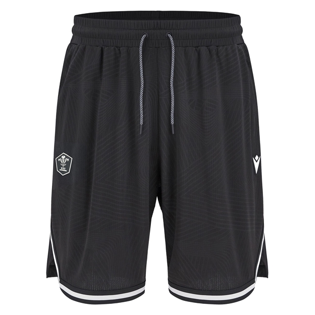 Wales Mens Training Shorts 26/27 Black - Front View