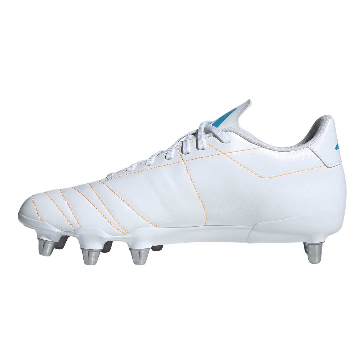 adidas Adults Kakari Soft Ground Rugby Boots White - Outstep View