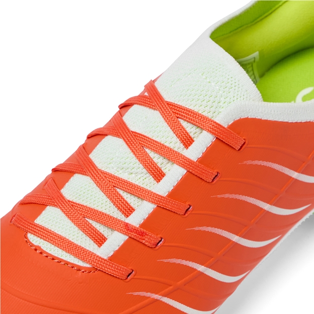 Canterbury Adults Phoenix 2.0 Pro Soft Ground Rugby Boots Orange - Lacing Close-up