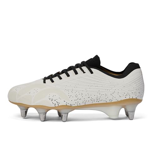 Canterbury Adults Stampede Elite Soft Ground Rubgy Boots White - Outstep