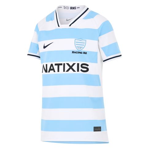Racing 92 Kids Home Rugby Shirt 25/26 White - Front
