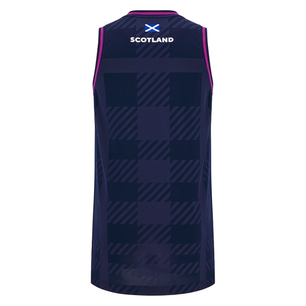 Scotland Mens Training Gym Singlet 25/26 Navy - Back