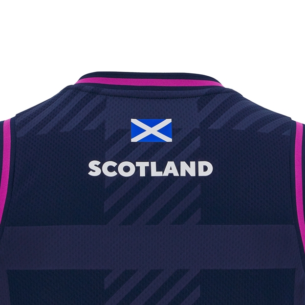 Scotland Mens Training Gym Singlet 25/26 Navy - Scotland Flag