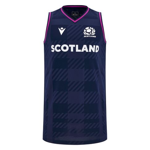 Scotland Mens Training Gym Singlet 25/26 Navy - Front