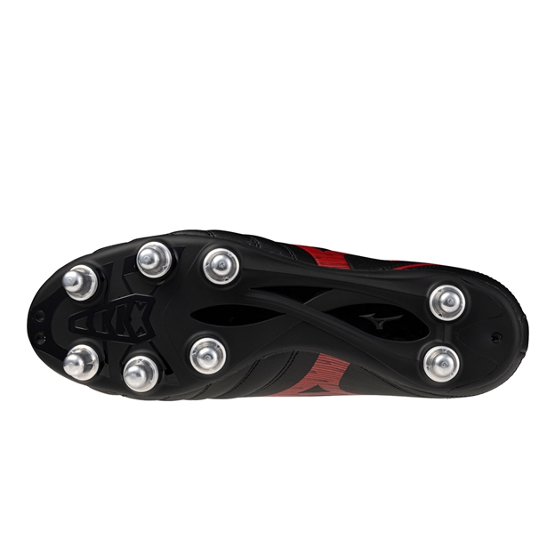 Mizuno Adults Monarcida Neo III Rugby SI Rugby Boots Black Red - Soleplate