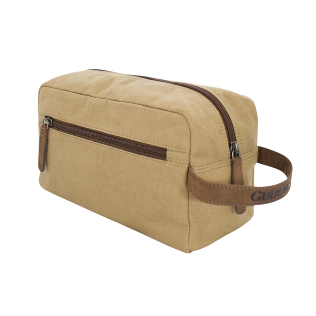 Guinness Canvas Wash Bag - 3 Qtr View