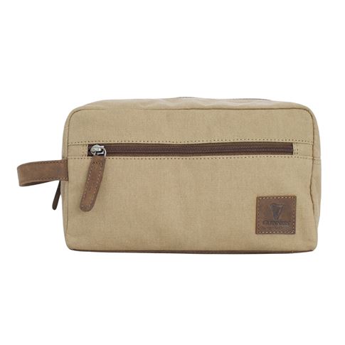 Guinness Canvas Wash Bag - Front View