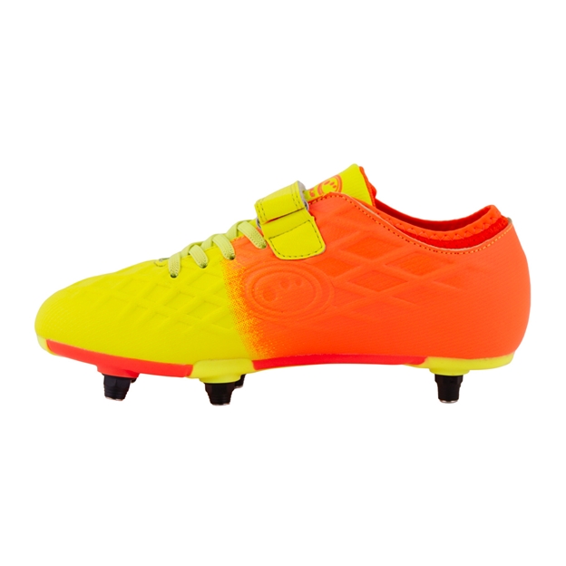 Optimum Kids Ignisio Easy Fasten Soft Ground Boots Yellow/Orange - Instep