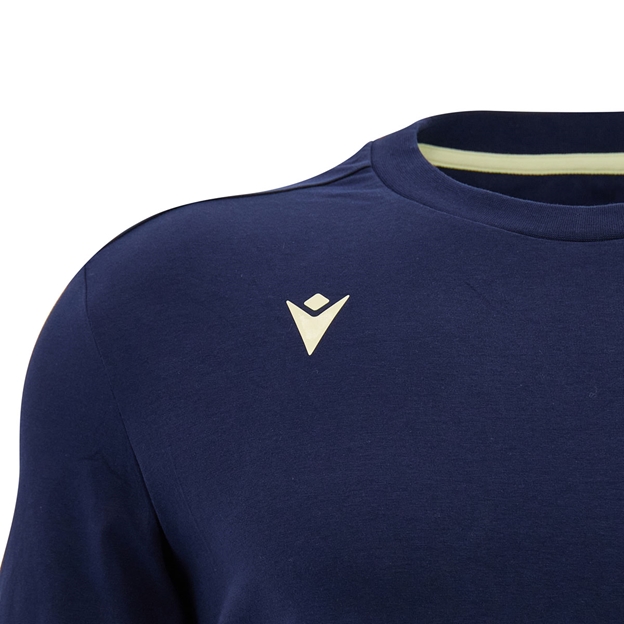 Scotland Kids Travel Cotton T-Shirt 26/27 Navy - Macron Logo Close-up