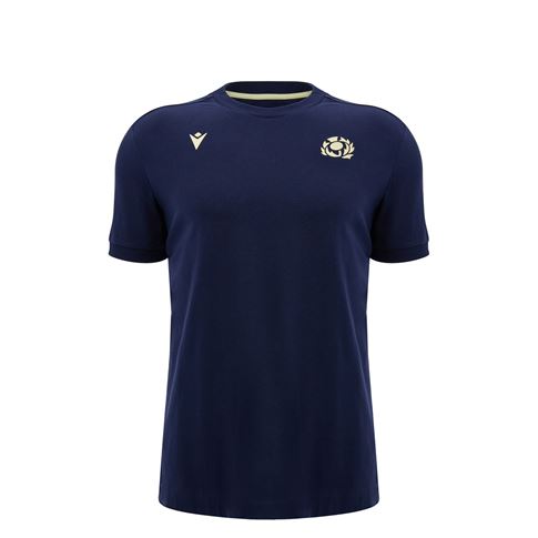 Scotland Kids Travel Cotton T-Shirt 26/27 Navy - Front View