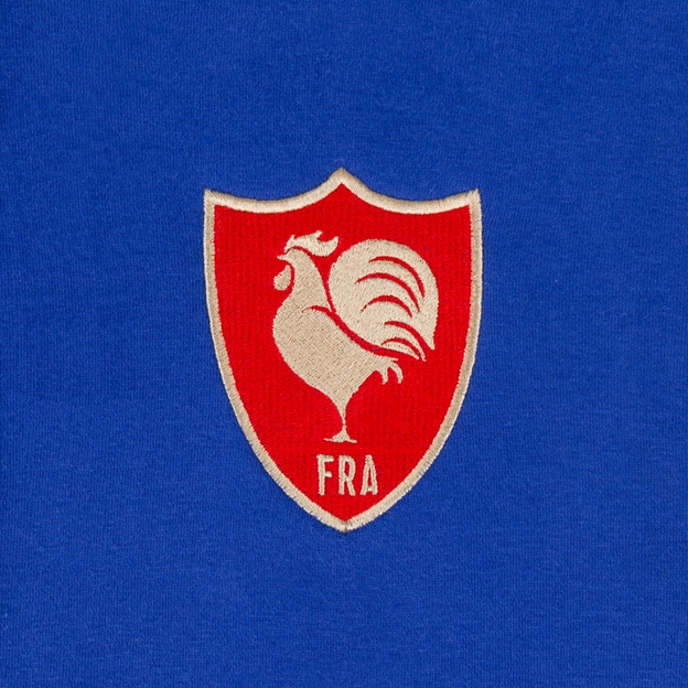 France Womens Classic Hoodie Royal Blue - Crest Embroidery