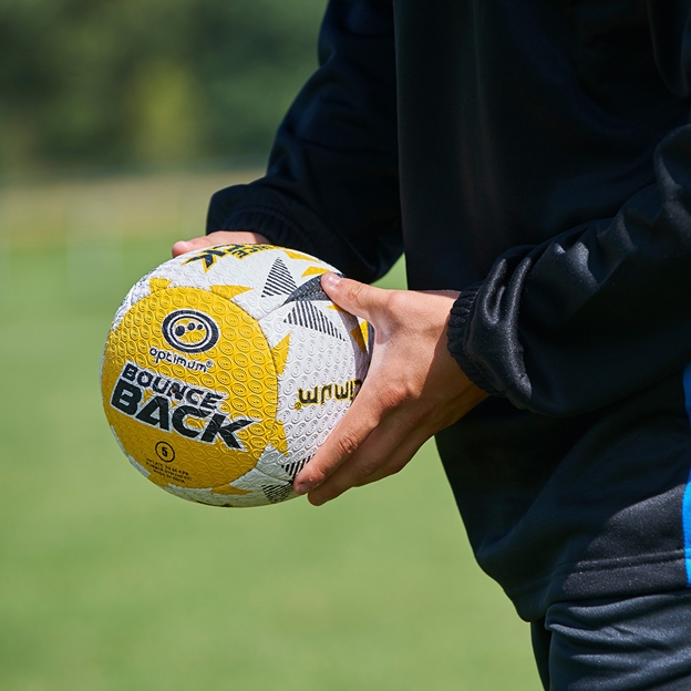 Optimum Bounce Rugby Ball - Black and Yellow