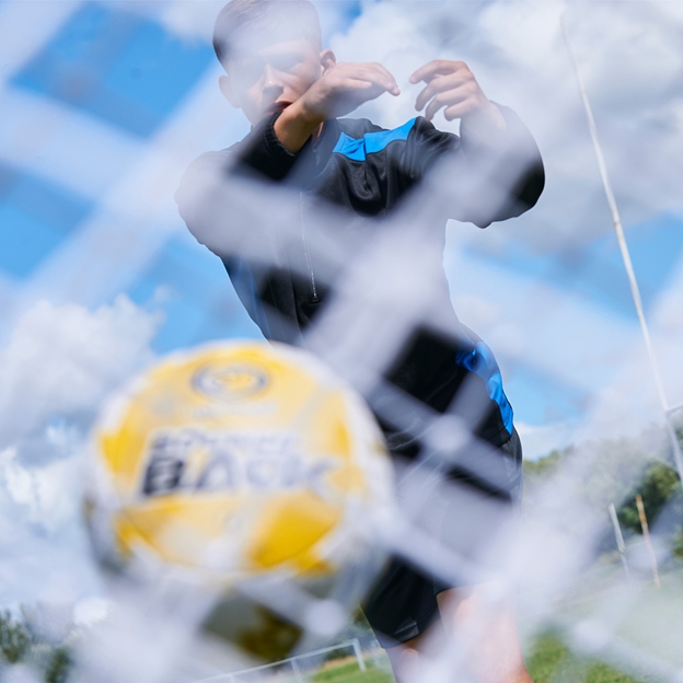Optimum Bounce Rugby Ball - Black and Yellow