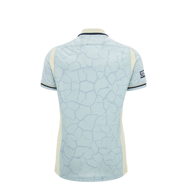 Scotland Kids Training Rugby Shirt 26/27 Blue and Sand - Back View