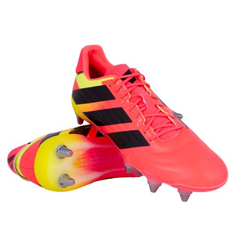 Adidas Adults Kakari RS Soft Ground Rugby Boots Solar Turbo - Pair View