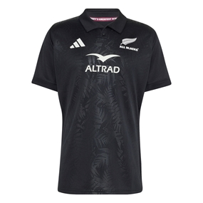 All Blacks Mens 'Greatest Rivalry' Home Rugby Shirt 26/27 All Black - Front View