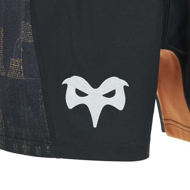 Ospreys Kids Home Rugby Shorts 26/27 Black - Osprey Logo Close-up