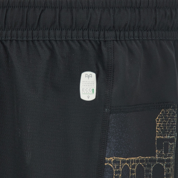 Ospreys Kids Home Rugby Shorts 26/27 Black - Official Licensed Product Close-up