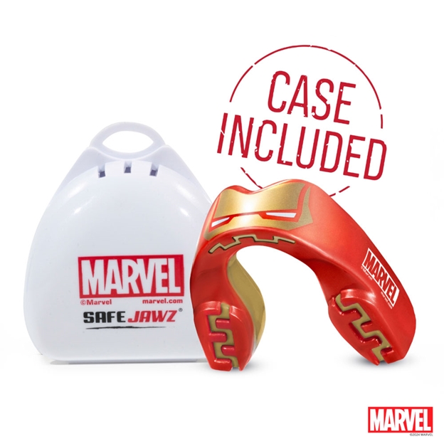 SafeJawz Marvel Iron-Man Mouthguard Case Included
